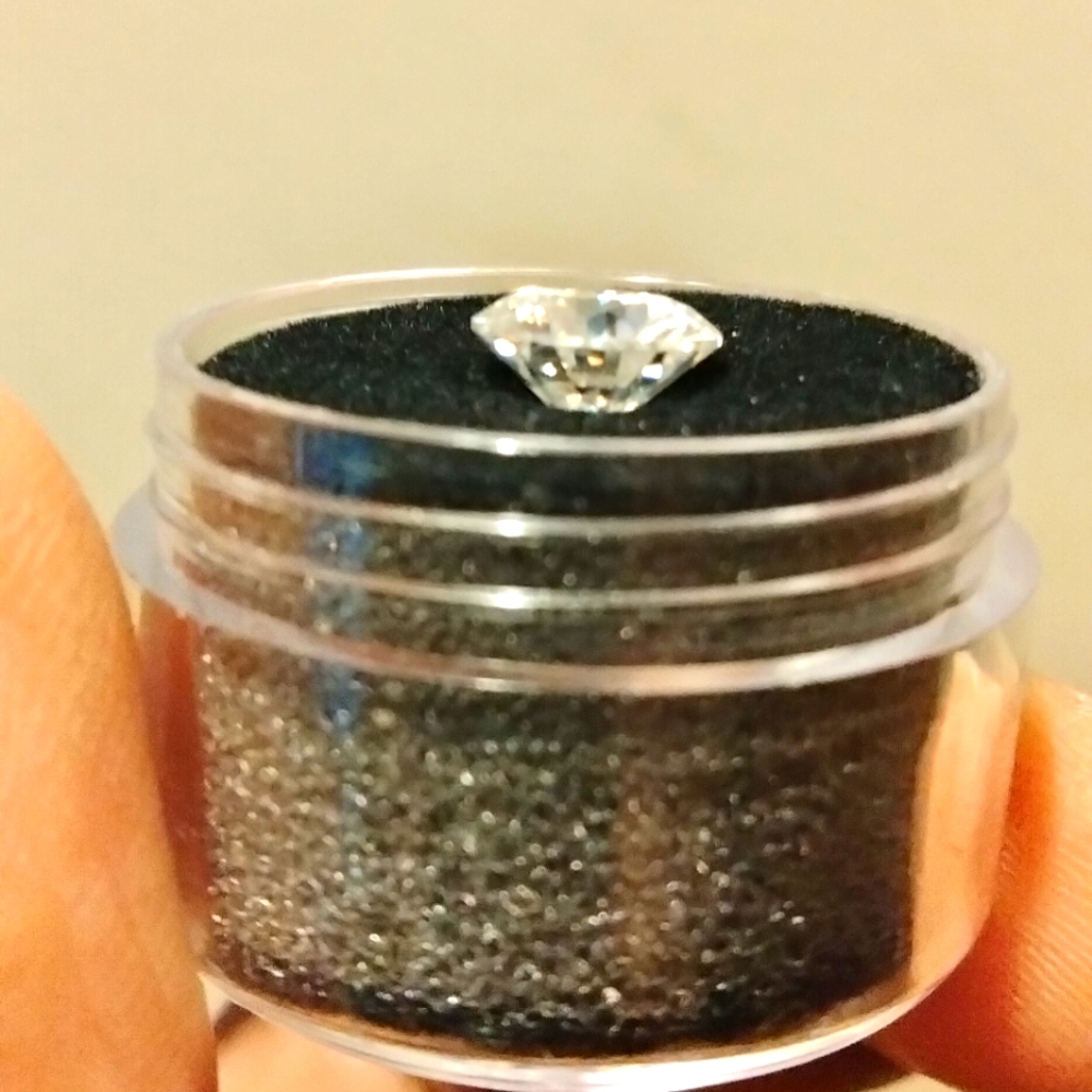 Moissanite lab grown 2ct. round brilliant cut diamond